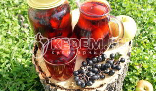 компот из яблок с ягодами на зиму