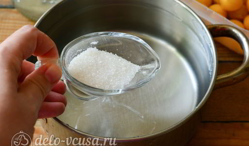 компот из желтой алычи на зиму