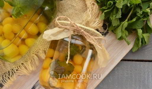 компот из желтой черешни на зиму