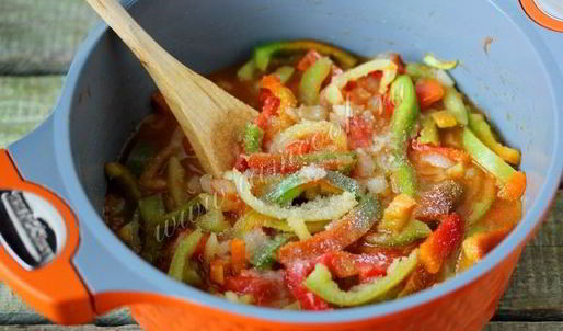 лечо из перца и помидоров