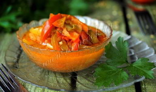 лечо из перца и помидоров