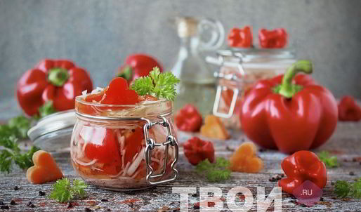 маринованная капуста с перцем