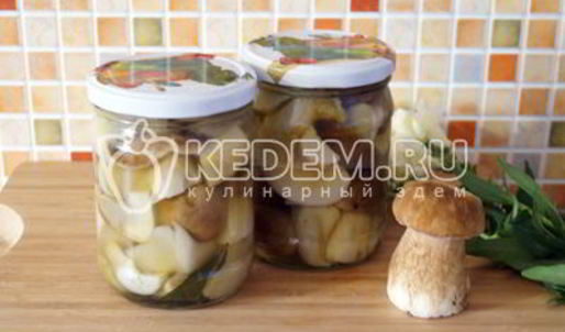 маринованные белые грибы закусочные