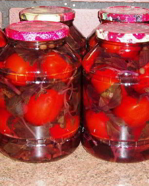 Помидоры маринованные с базиликовым ароматом