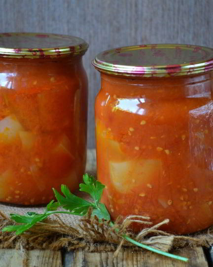 Рецепт перца в томатном соке на зиму