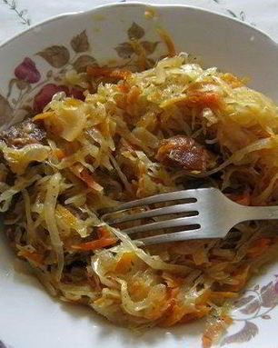 Кислая капуста со свининой