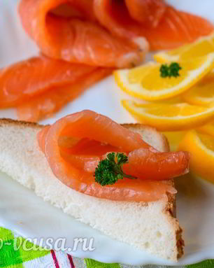 Малосоленая семга