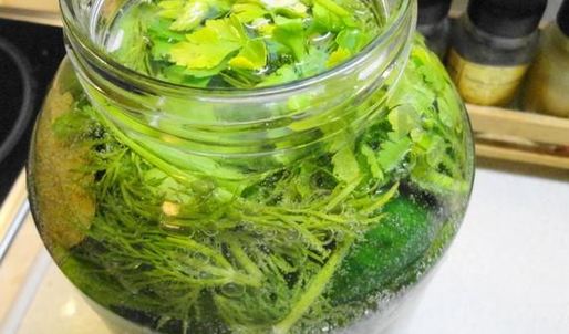 малосольные огурцы на минеральной воде