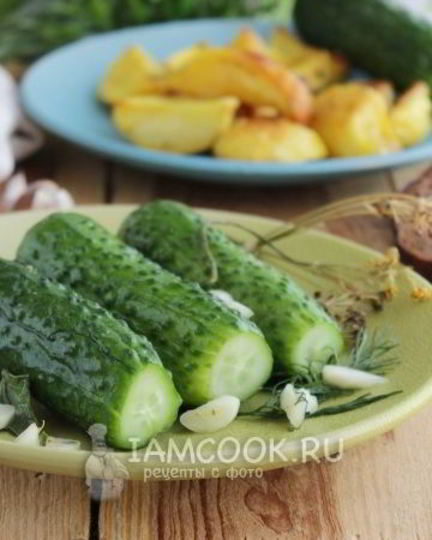 Рецепт малосольных огурцов за час