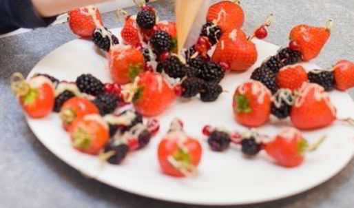 ягоды в белом шоколаде