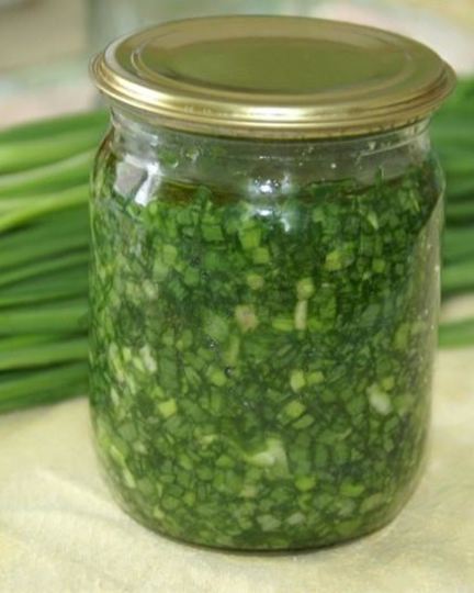 Рецепт зеленого лука на зиму