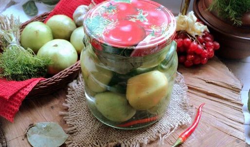 зеленые помидоры на зиму