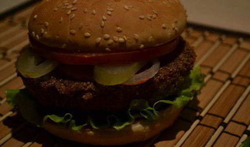 бургер с гречневой котлетой