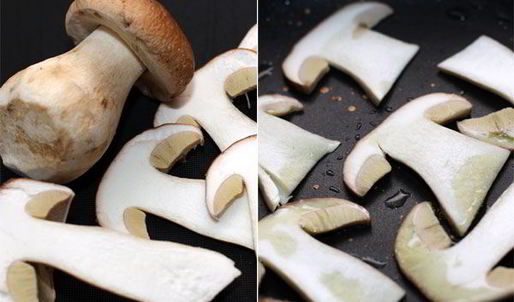 гамбургер с белыми грибами