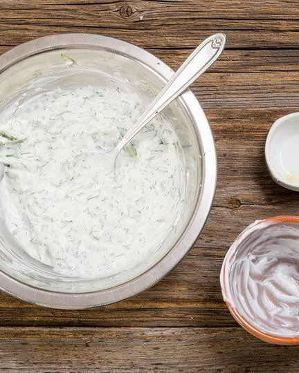 Рецепт грильбургера с дзадзики