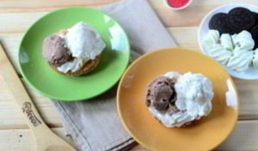 королевский бургер с мороженым