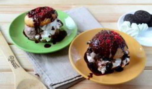 королевский бургер с мороженым