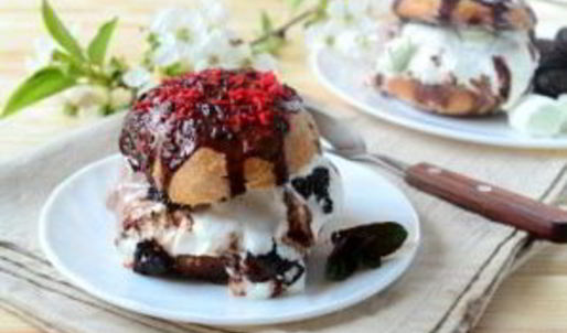 королевский бургер с мороженым