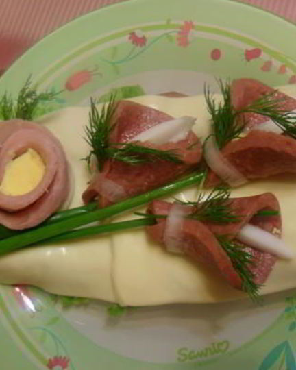 Рецепт бутерброда букетик