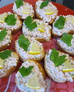 Бутерброды с печенью трески