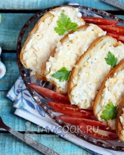 Рецепт бутербродов с сыром и яйцом