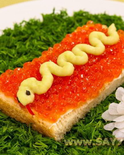 Рецепт бутербродов змейка