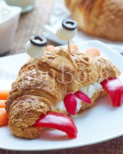 Рецепт детского бутерброда краб