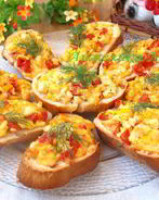 Горячие бутерброды с курицей и помидорами