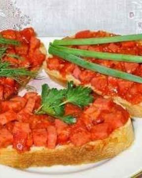 Горячие бутерброды с помидорами