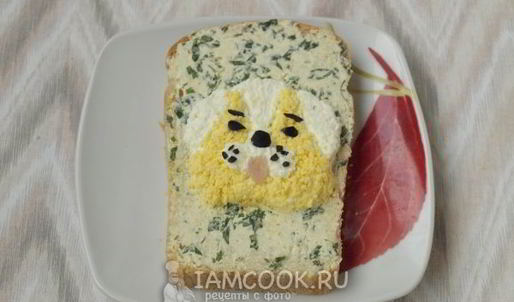 новогодние бутерброды собачки