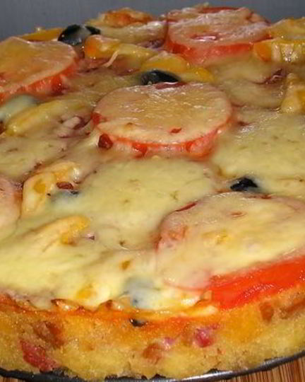 Рецепт русской пиццы-бутерброда в микроволновке