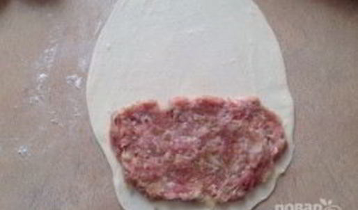 чебуреки из слоеного теста