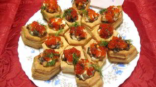 Закуски с креветками