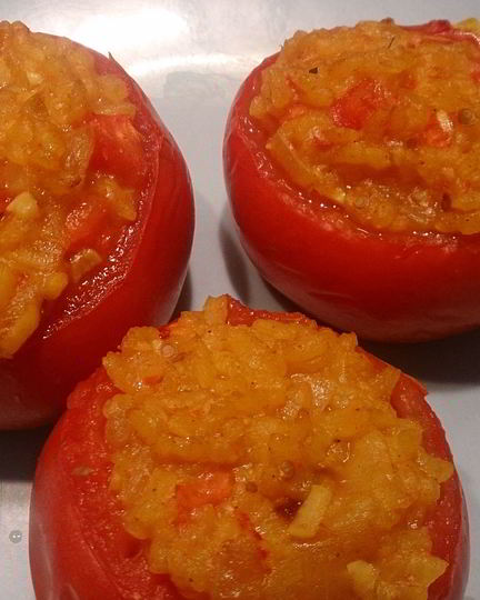 Рецепт фаршированных помидоров и перцы по-гречески