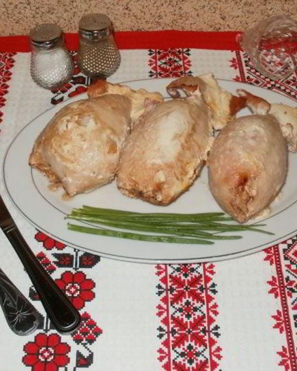 Рецепт фаршированных кальмаров с рисом и яйцом