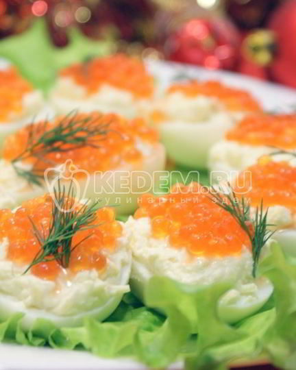 Рецепт яиц фаршированных икрой