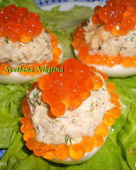 Рецепт яиц фаршированных тунцом