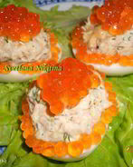 Яйца фаршированные тунцом