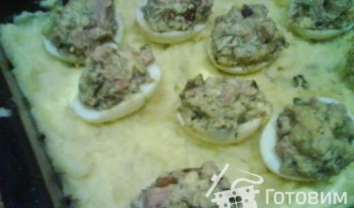 яйца фаршированные ветчиной