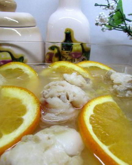 Рецепт филе камбалы в апельсиновом желе