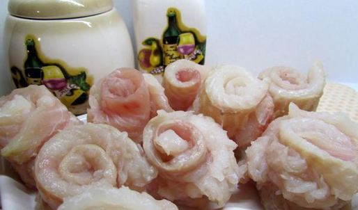 филе камбалы в апельсиновом желе