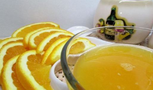 филе камбалы в апельсиновом желе