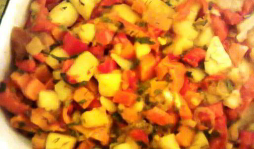 горячая закуска из овощей