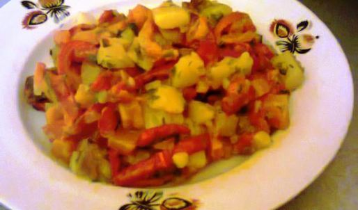 горячая закуска из овощей