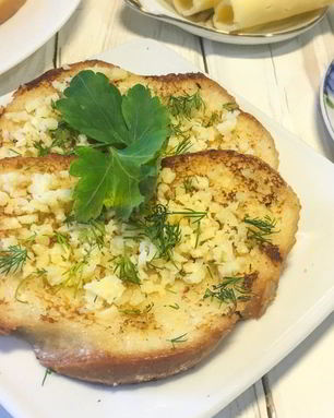 Гренки с сыром