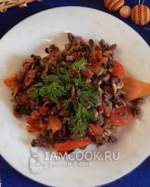Грибная икра с помидорами