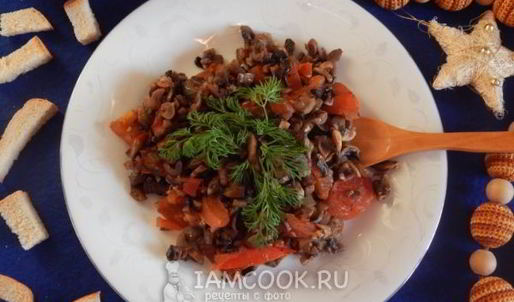 грибная икра с помидорами