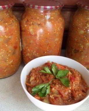 Икра кабачковая с баклажанами на зиму