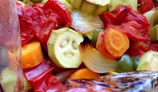 кабачковая икра, запеченная в рукаве