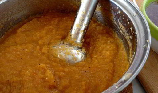 кабачковая икра, запеченная в рукаве